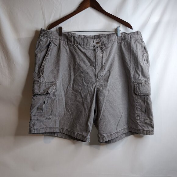 L.L. Bean Men's Gray Comfort Elastic Waist Band Cargo/Trail Shorts, Size 46 - Picture 1 of 9